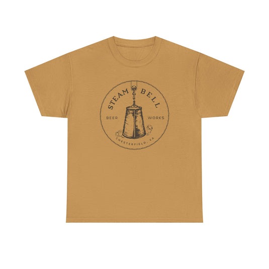 Steam Bell Beer Works T-Shirt Defunct Brewery Bankrupt Company Logo Tee