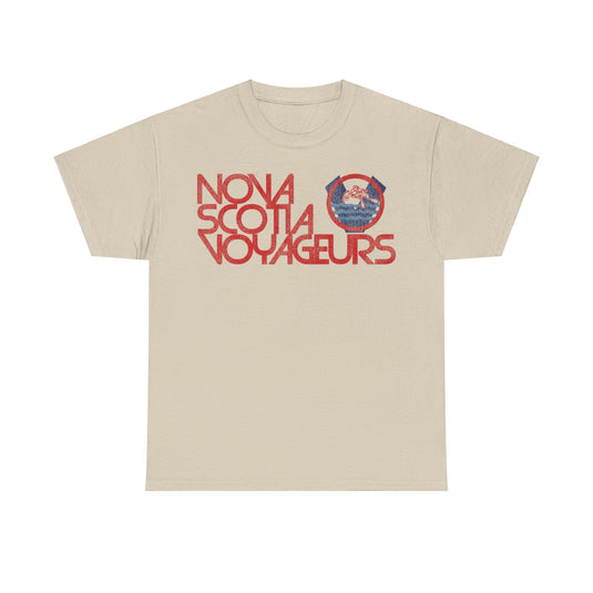 Nova Scotia Voyageurs Red Logo Hockey Team Nostalgic Retro T-shirt