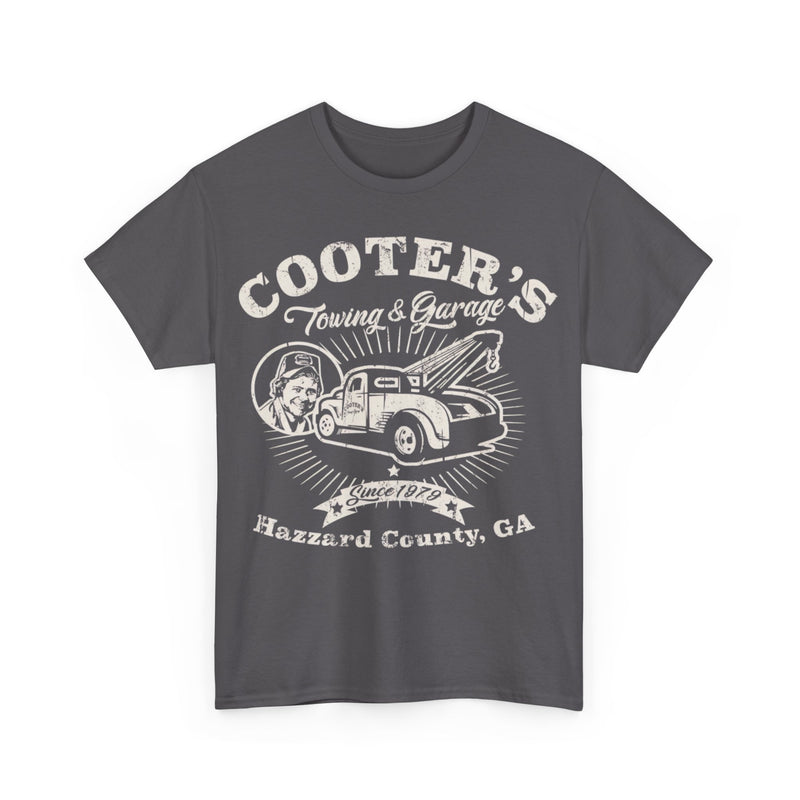 Load image into Gallery viewer, Cooters Towing Garage Dukes of Hazzard TV Show County T-shirt
