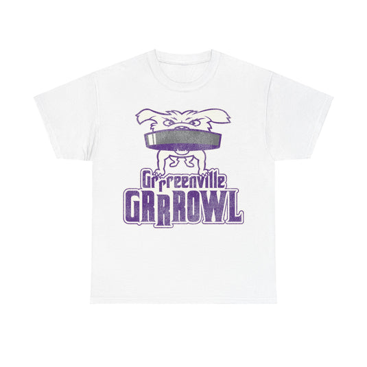 Greenville Grrrowl Hockey Team Nostalgic Logo T-shirt