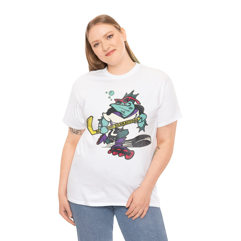 Load image into Gallery viewer, San Diego Barracudas Roller Hockey Nostalgic Logo T-shirt
