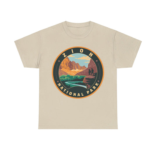 Zion National Park Utah Round Logo T-shirt