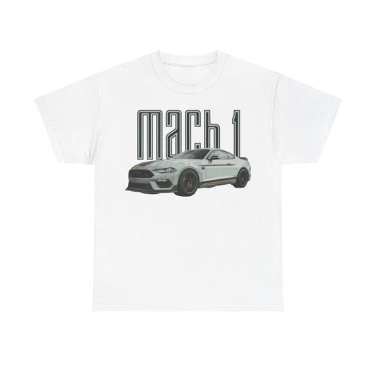 Ford Mustang Mach 1 Car Distressed Print T-shirt