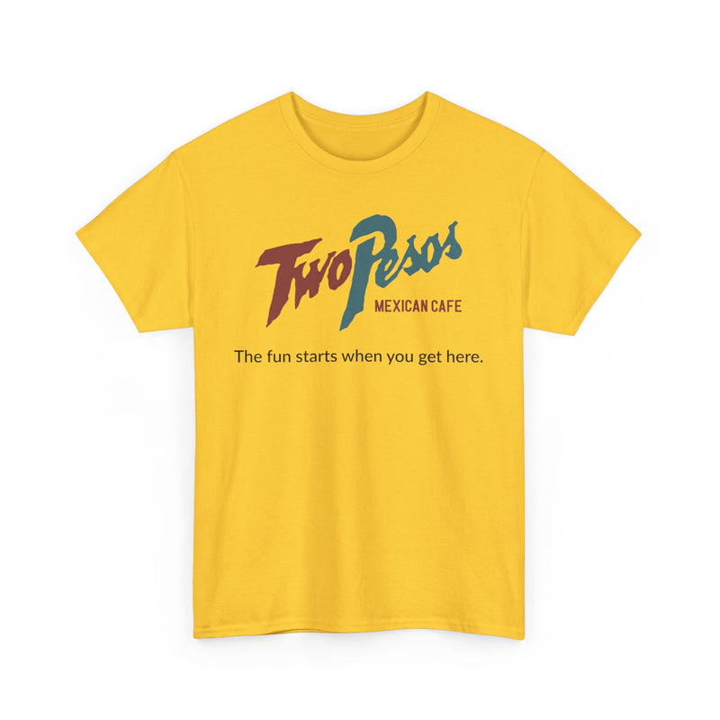 Load image into Gallery viewer, Two Pesos Mexican Cafe Vintage Restaurant Logo Chain T-Shirt
