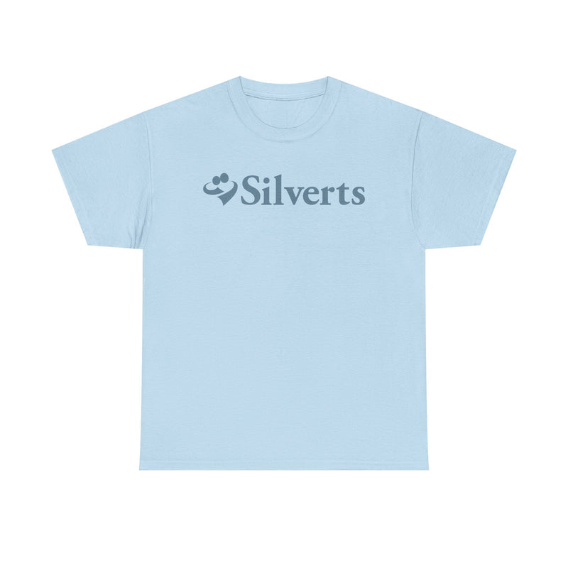 Load image into Gallery viewer, Silverts T-Shirt Blue Senior Care Adaptive Clothing Brand Logo Tee
