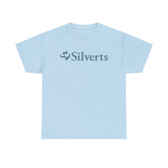 Silverts T-Shirt Blue Senior Care Adaptive Clothing Brand Logo Tee