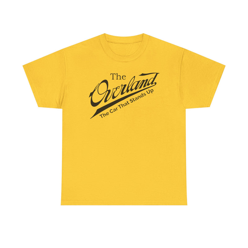 Load image into Gallery viewer, Overland The Car That Stands Up Classic Script Logo T-shirt
