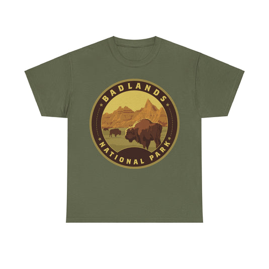 Badlands National Park South Dakota Round Logo T-shirt