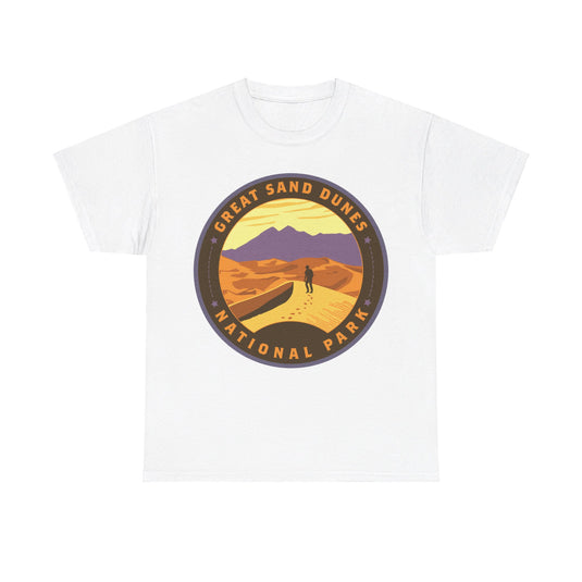 Great Sand Dunes National Park Colorado Round Logo T-shirt