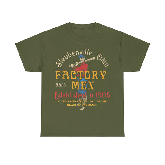 Steubenville Ohio Factory Men Nostalgic Retro Baseball Team T-shirt