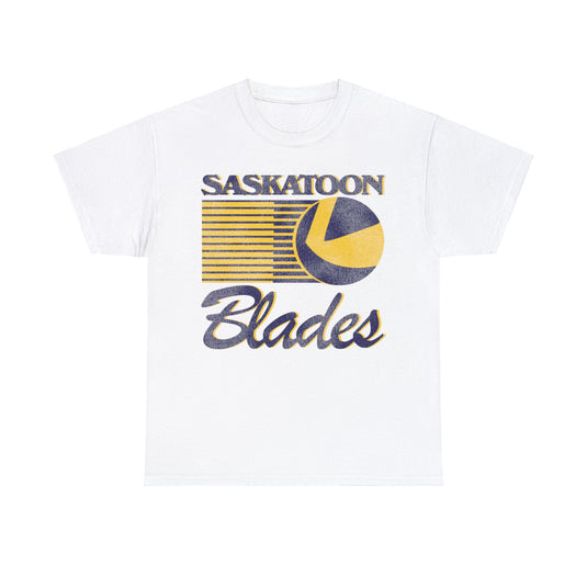 Saskatoon Blades Hockey Team Nostalgic Logo T-shirt