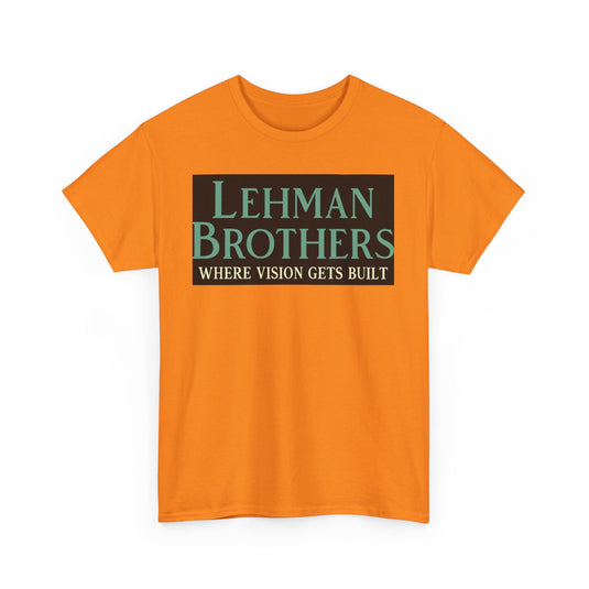 Lehman Brothers Where Vision Gets Built Historic Wall Street Bank Tee New York T-Shirt