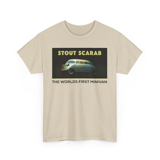 Stout Scarab The Worlds First Minivan Classic Automotive Logo T-shirt