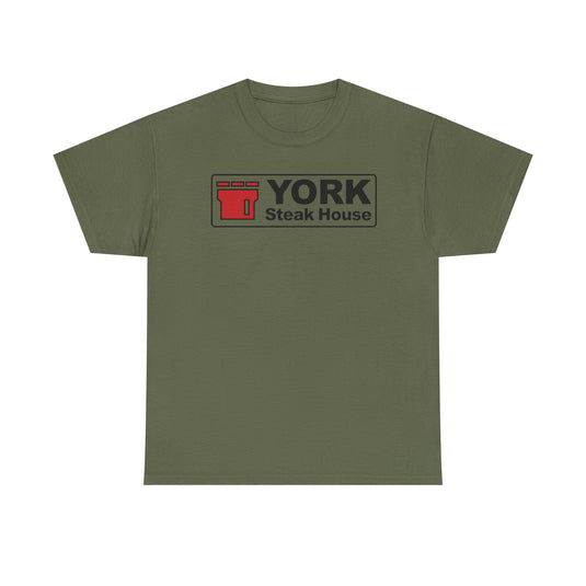 York Steak House T-Shirt - Steakhouse Industry Defunct Logo Tee