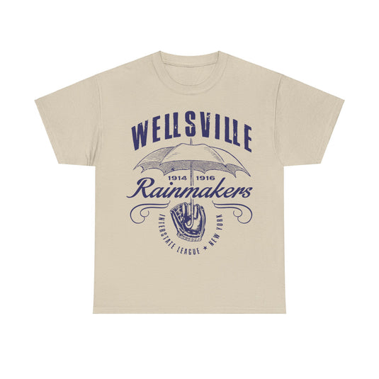 Wellsville Rainmakers Est 1914 New York Baseball T-shirt