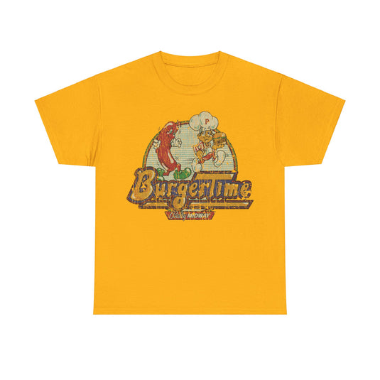 BurgerTime 1982 Video Game Distressed Print T-shirt