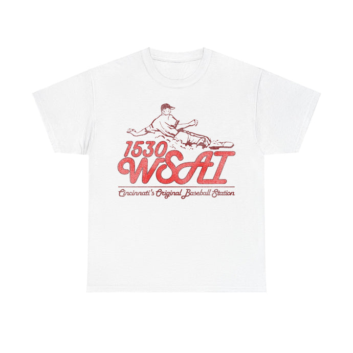 WSAI 1530 Cincinnati Baseball Radio Station Nostalgic Retro T-shirt