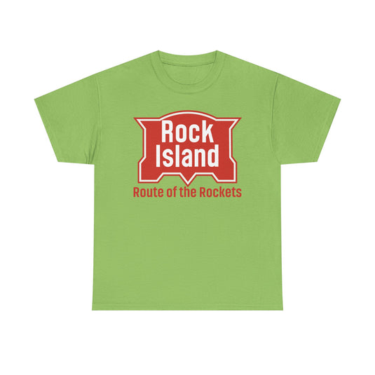 Rock Island Route of Rockets Vintage Railroad Logo T-Shirt