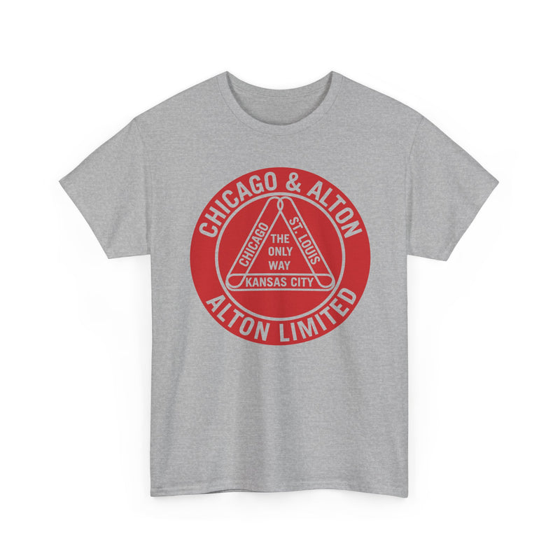 Load image into Gallery viewer, Chicago Alton Only Way Triangle Railroad Logo Vintage Train T-Shirt
