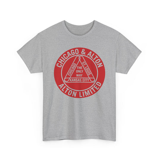 Chicago Alton Only Way Triangle Railroad Logo Vintage Train T-Shirt