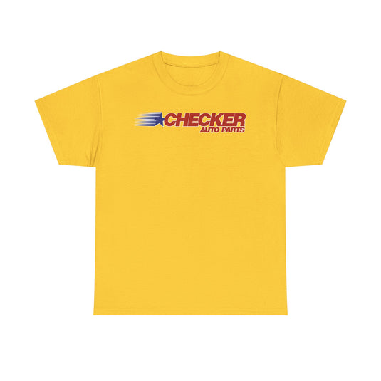 Checker Auto Parts Blue Star Red Logo Vintage T-Shirt