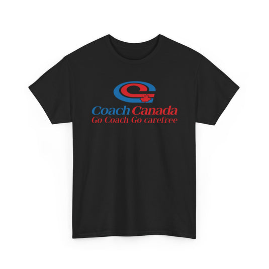 Coach Canada Go Coach Go Carefree Logo Graphic T-Shirt Rare Defunct Brand Tee