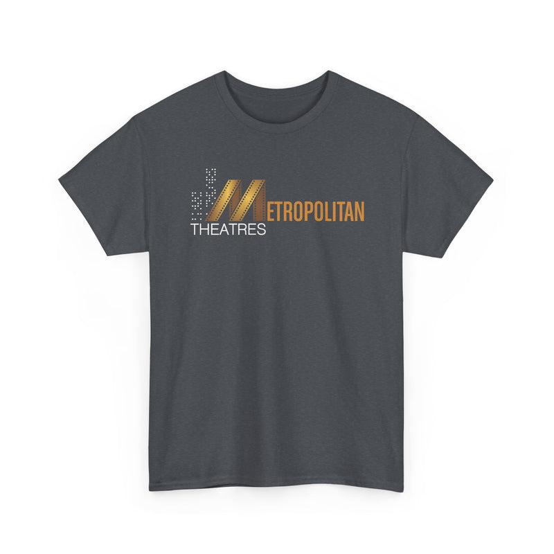 Load image into Gallery viewer, Metropolitan Theaters Film Strip Logo T-Shirt Movie Cinema Tee
