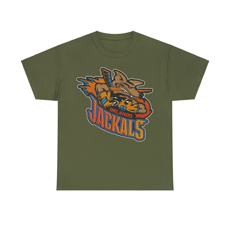 Load image into Gallery viewer, Orlando Jackals Logo Nostalgic Defunct Retro Hockey T-shirt
