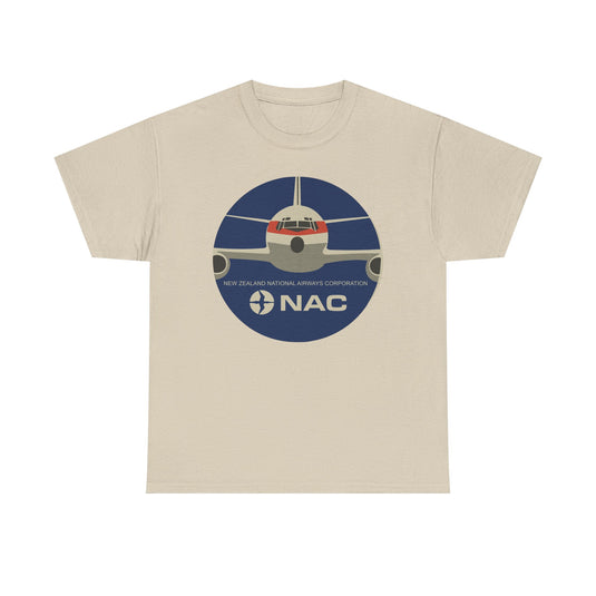 NAC New Zealand National Airways Corporation Vintage Airline T-shirt