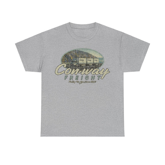 Conway Freight 1983 Trucking Distressed Print T-shirt