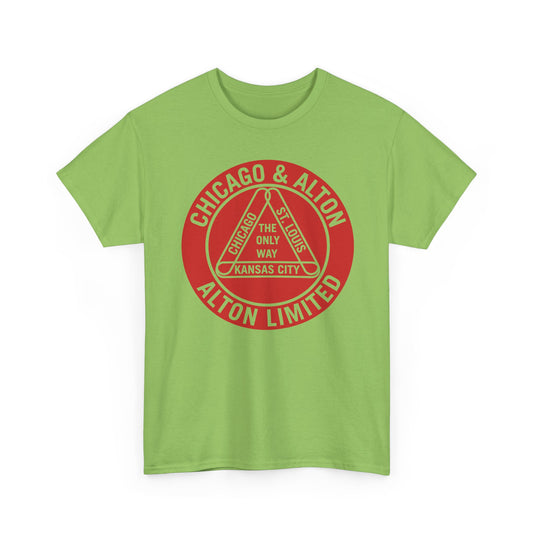 Chicago Alton Only Way Triangle Railroad Logo Vintage Train T-Shirt