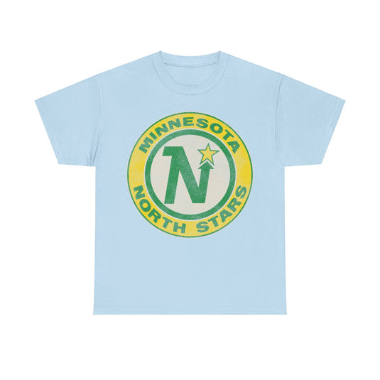 Minnesota North Stars Hockey Team Green Yellow Nostalgic Logo T-shirt