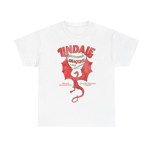 Lindale Dragons Nostalgic Retro Baseball Team T-shirt