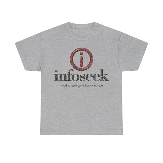 Infoseek Website Logo 1994 Distressed Print T-shirt