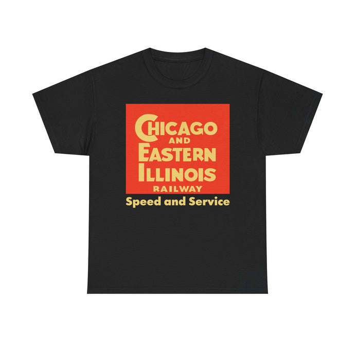 Chicago Eastern Illinois Speed Service Railroad Logo Train T-Shirt