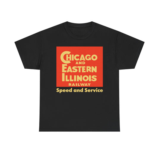 Chicago Eastern Illinois Speed Service Railroad Logo Train T-Shirt