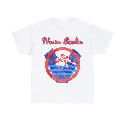 Nova Scotia Voyageurs Logo Nostalgic Hockey T-shirt