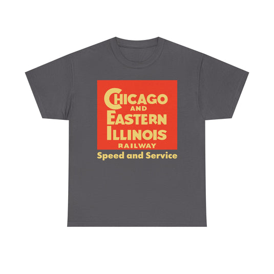 Chicago Eastern Illinois Speed Service Railroad Logo Train T-Shirt