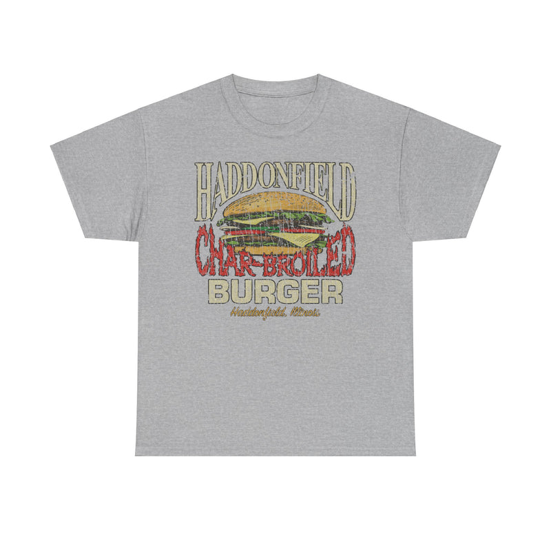 Load image into Gallery viewer, Haddonfield Char-Broiled Burger Illinois Restaurant T-shirt
