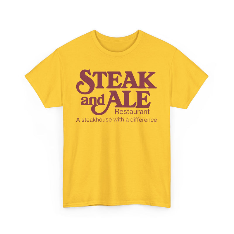 Load image into Gallery viewer, Steak and Ale Restaurant Vintage Steakhouse Logo Classic Dining T-Shirt
