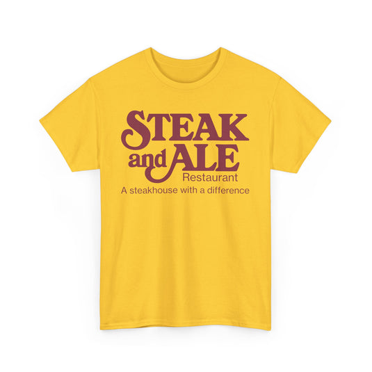 Steak and Ale Restaurant Vintage Steakhouse Logo Classic Dining T-Shirt