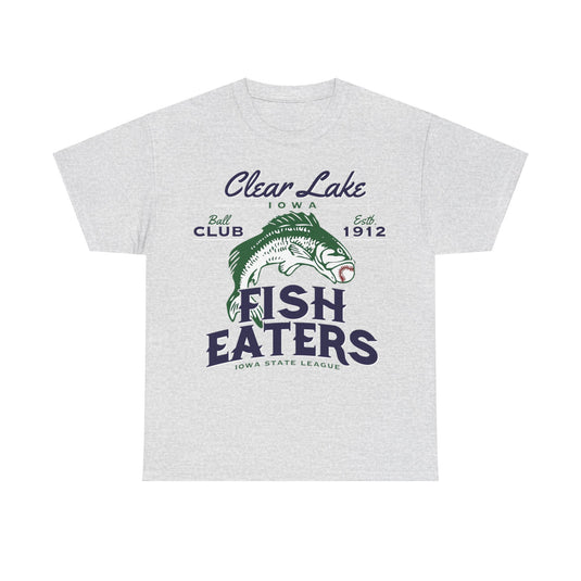 Clear Lake Fish Eaters Est 1912 Iowa Baseball T-shirt