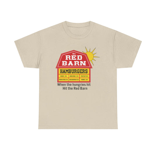 Red Barn Hamburgers Vintage Fast Food Logo Classic Chain Restaurant T-Shirt