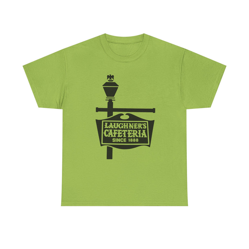 Load image into Gallery viewer, Laughner's Cafeteria T-Shirt - Restaurant Industry Bankrupt Logo Tee
