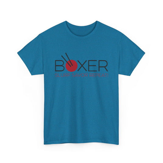 Boxer Ramen T-Shirt Defunct Restaurant Chain Slurp Savor Repeat Noodle Tee