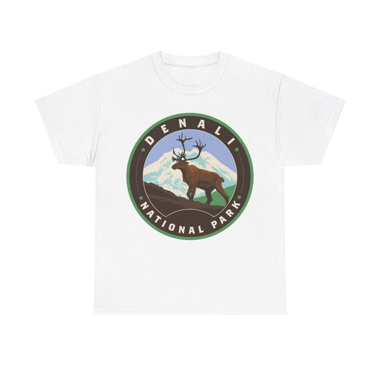 Denali National Park Alaska Round Logo T-shirt