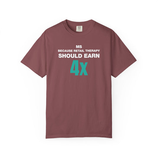 Manufactured Spend 4x Credit Card Points Miles Travel Teal T-shirt