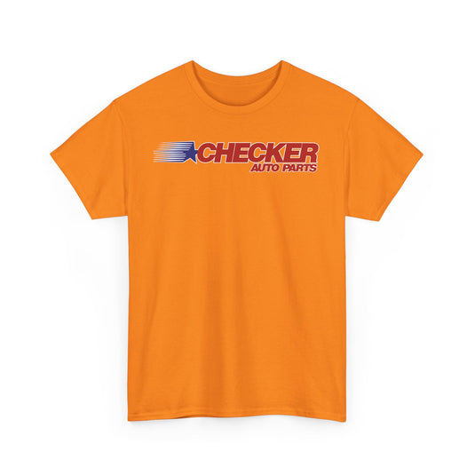 Checker Auto Parts Blue Star Red Logo Vintage T-Shirt