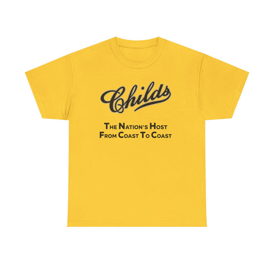 Childs Restaurants T-Shirt - American Casual Dining Industry Defunct Logo Tee