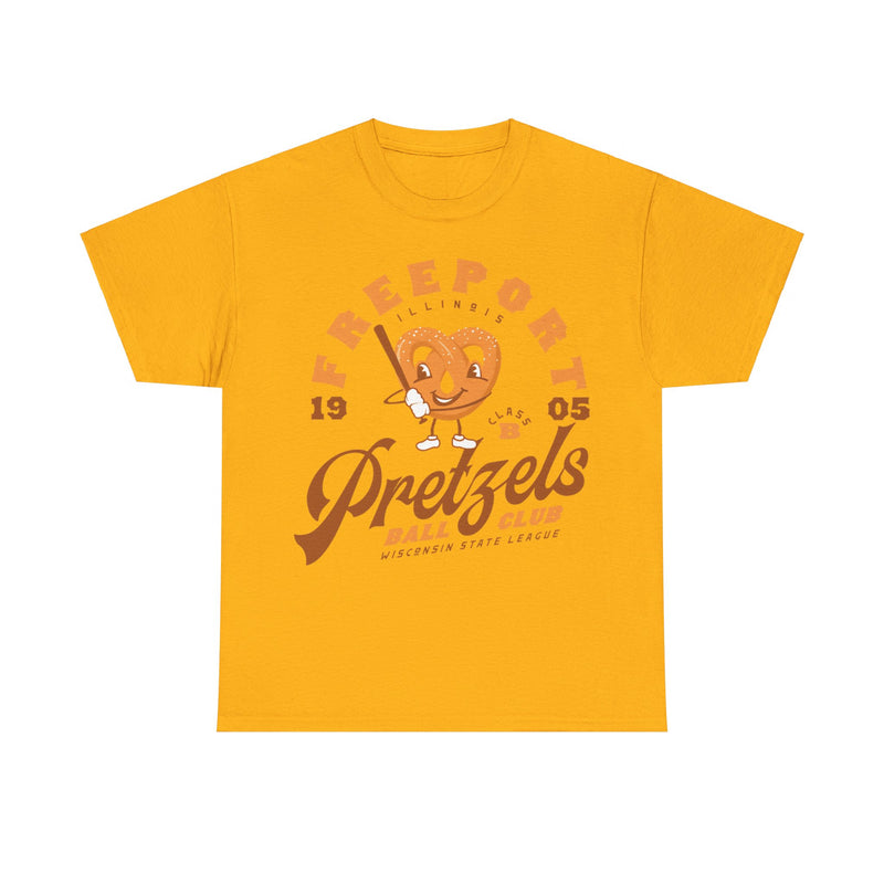 Load image into Gallery viewer, Freeport Pretzels Est 1905 Illinois Baseball T-shirt
